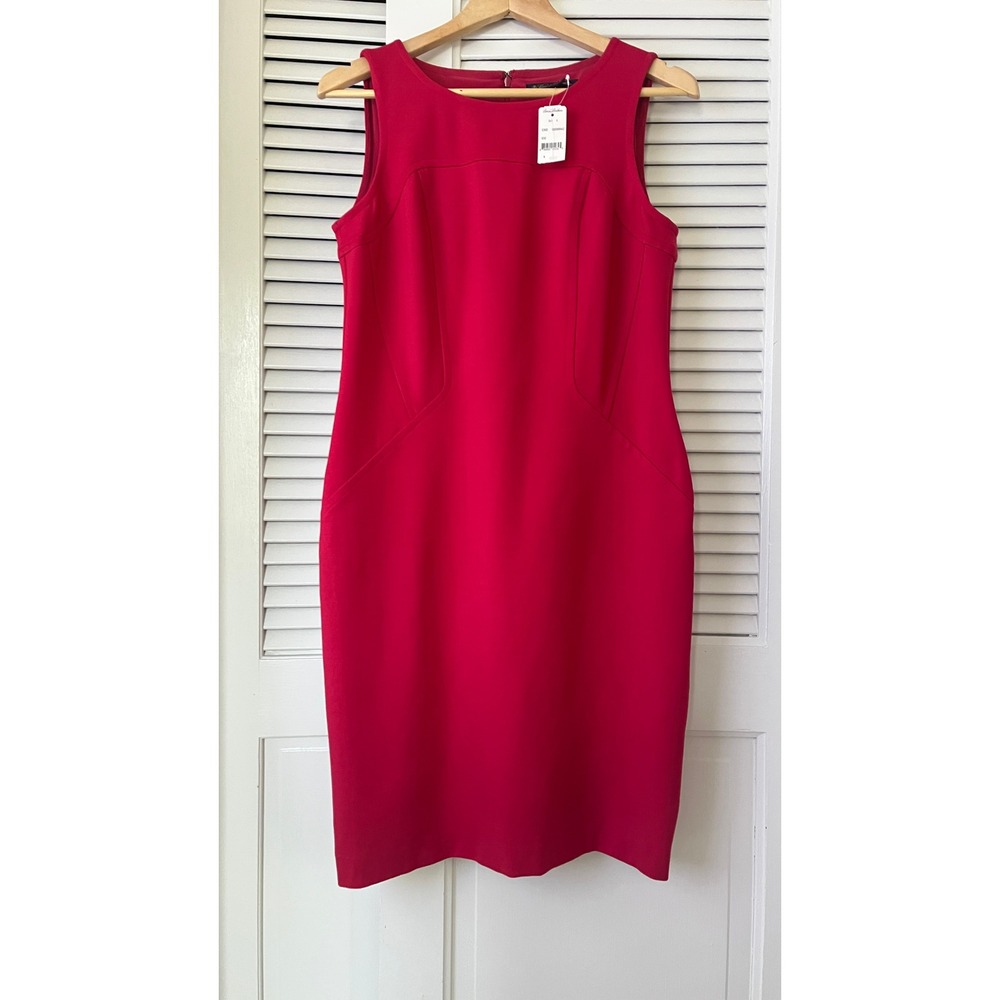 NWT Brooks Brothers Women's Sleeveless Sheath Dress Pink Red Sz 6